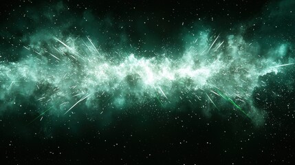 Poster - Exploding light patterns in space abstract art cosmic environment digital creation vibrant colors visual concept