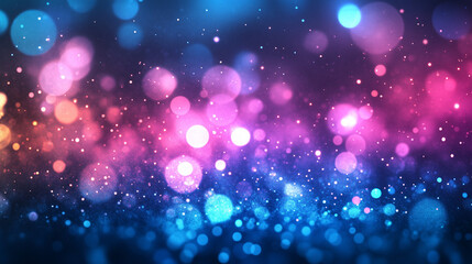 Wall Mural - futuristic abstract background in blue and pink tones. bright neon rays and glowing lines. bokeh eff