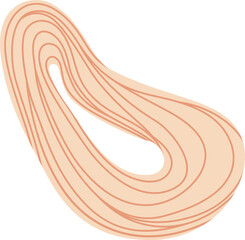 Poster - pastel pink abstract shape with flowing lines creating a dynamic and modern design, suitable for bac