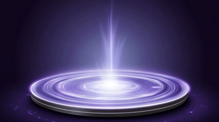 Poster - Purple Energy Vortex on Circular Platform