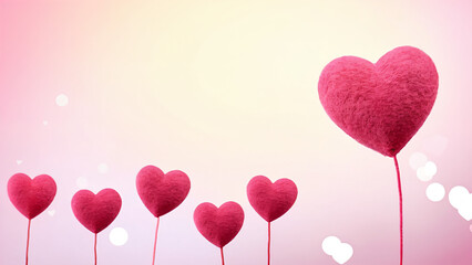 valentine day background with hearts