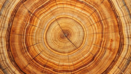 Poster - A Detailed Cross Section of a Tree Trunk Reveals the Intricate Network of Growth Rings