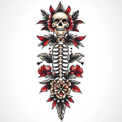 Wall Mural - Tribal Forearm tattoo flash illustration