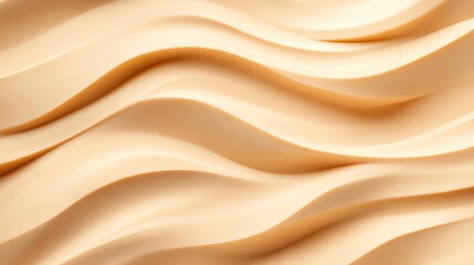 Poster - Elegant wave patterns in soft cream color for abstract design and creative projects.