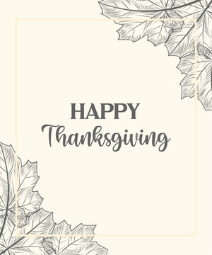 Thanksgiving Day Greeting card illustration for holidays.