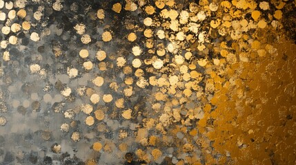 Wall Mural - Gold and gray textured paint, circular patterns.