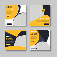 Fashion sale social media post and Instagram design template