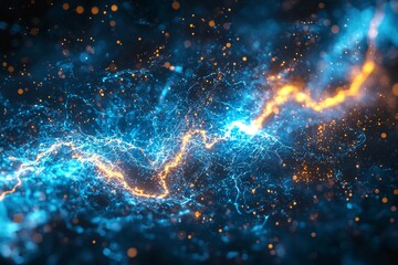 Wall Mural - PowerPoint Elektro-techno background image, ultrarealistic photo, positive and light 