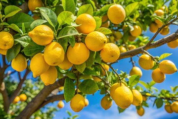 Wall Mural - lemons on tree