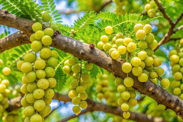 Wall Mural - bunch of grapes on the vine