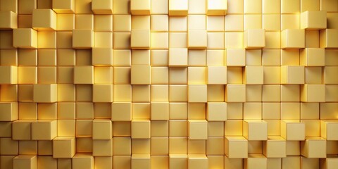 Aufkleber - Abstract Golden Cube Wall Texture  A Seamless Pattern for Design Projects