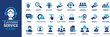 © Designstor09 - Customer service icon set. Containing customer satisfied, assistance, experience, feedback, operator and technical support icons. Solid icon collection.