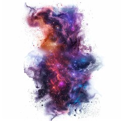 Poster - Nebula and interstellar dust forming a colorful space cloud with stars