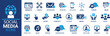 © Designstor09 - Social Media icon set. Online community, media, website, blog, content, business marketing and social network icons. Solid icon collection.