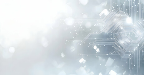 Poster - white circuit background