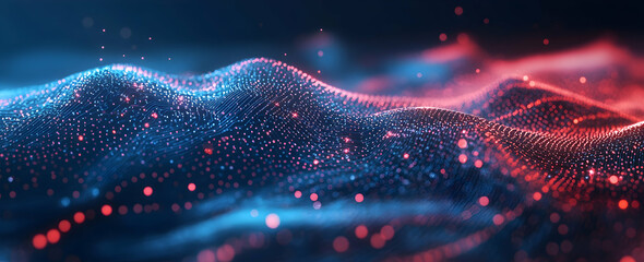 Aufkleber - Abstract blue background with waving mash