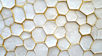Poster - 3d white honeycomb abstract backdrop 