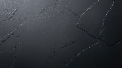 Poster - Dark Textured Slate Background with Subtle Veins and Patterns