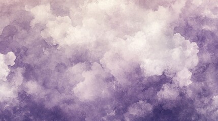 Poster - Soft Purple Clouds in Dreamy Sky, Abstract Background Artwork