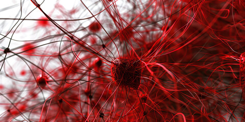 Poster - Abstract Representation of a Network of Interconnected Nodes