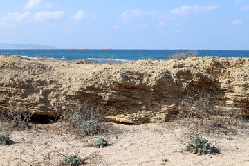 Wall Mural - The Mediterranean coast in northern Israel