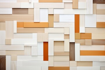 Poster - Wood textures arrangement  light oak, walnut, and bleached shades with emphasized material texture