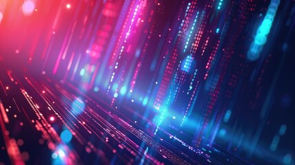 Abstract of digital shape or line and technological cyber style particle design connect in surreal electronic shape designing. High tech scenery express seamless pattern perfect for wallpaper. AIG53.