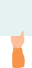 Poster - Hand holding a blank placard with copy space for your advertising message. Ideal for protests. Marketing campaigns and social awareness initiatives. Promoting freedom of expression and communication