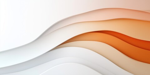 Poster - a white and orange wave pattern. the orange color is dominant and the white color is in the backgrou