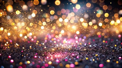Poster - A shimmering backdrop of golden and pink bokeh lights, creating a festive and celebratory atmosphere.