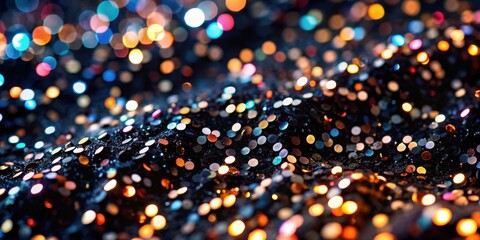 Poster - A Swirling Sea of Shimmering Lights, Illuminating the Night with a Celebration of Warm and Cool Colors