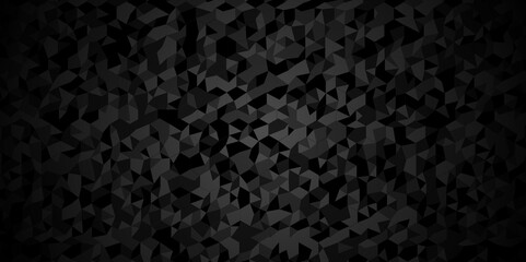 Fototapete - Vector gray, black low polygon triangle background. Abstract geometric pattern cover Polygon Mosaic triangle, business and corporate background.