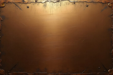 Wall Mural - metal brushed bronze wide textured plate or plaque, digital illustration, elegant finish, modern ind