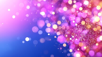 a purple and blue background with bokeh lights