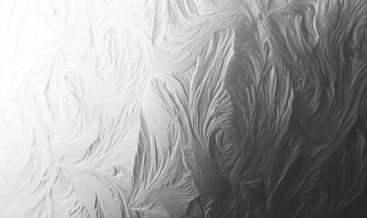 Wall Mural - Intricate frost patterns on a windowpane, soft light enhancing every icy line. .