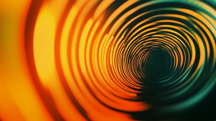 Poster - Pulsating circles create an illusion of depth in vibrant colors. Generative AI