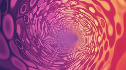 Poster - Vibrant abstract background with pulsating circles in swirling pattern. Generative AI