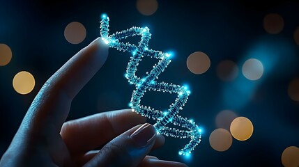 Poster - Digital Representation of DNA Strands Highlighting Genetic Structure