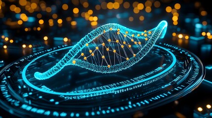 Poster - Detailed Close-Up of DNA Double Helix Representing Genetic Structure