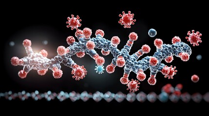 Poster - Detailed Illustration of CRISPR Cas9 Gene Editing Technology Concept