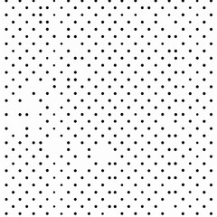 Leinwandbilder - Black dots evenly arranged on a white background create a minimalistic pattern for design purposes. Generative AI