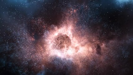 Wall Mural - A mesmerizing burst of dust particles exploding into the picture