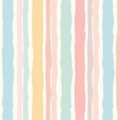 Leinwandbilder - Colorful vertical stripes in soft pastels create a cheerful and modern design for textiles or wallpapers. Generative AI