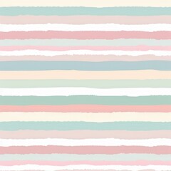 Poster - Colorful striped pattern featuring pastel shades in a subtle design for modern decor and textiles. Generative AI