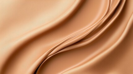 A close up shot of a beige satin fabric