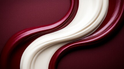 Poster - A close up of a red and white abstract background