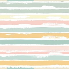 Aufkleber - Soft pastel striped pattern creating a calming and modern aesthetic for interior design and crafting projects. Generative AI
