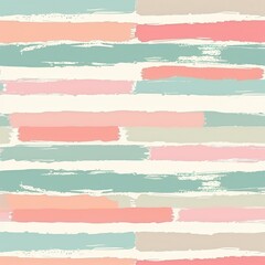 Poster - Abstract striped pattern in soft pastel colors with a calming aesthetic for home decor or fashion design. Generative AI
