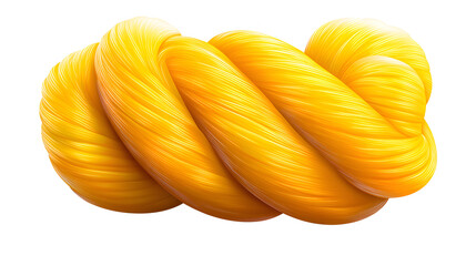 Aufkleber - A close-up illustration of a twisted bundle of bright yellow rope or yarn, showcasing texture and sheen.