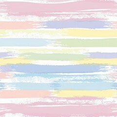 Leinwandbilder - Soft pastel stripes create a calming and cheerful background for creative projects or digital designs. Generative AI
